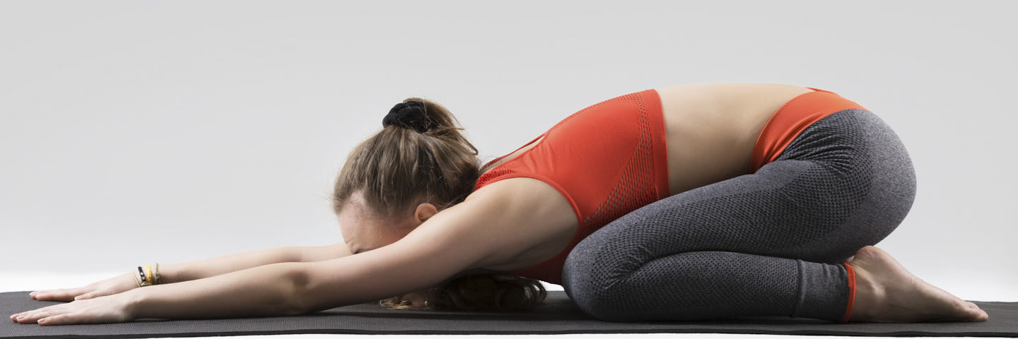 Yin Yoga wide-leg child's pose